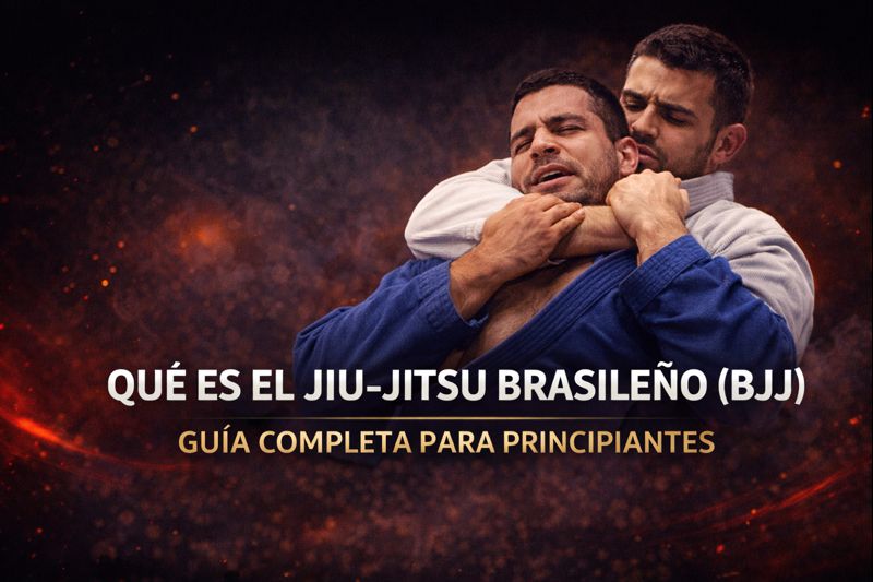 un peleador aplica una llave "mataleón" a su contrincante