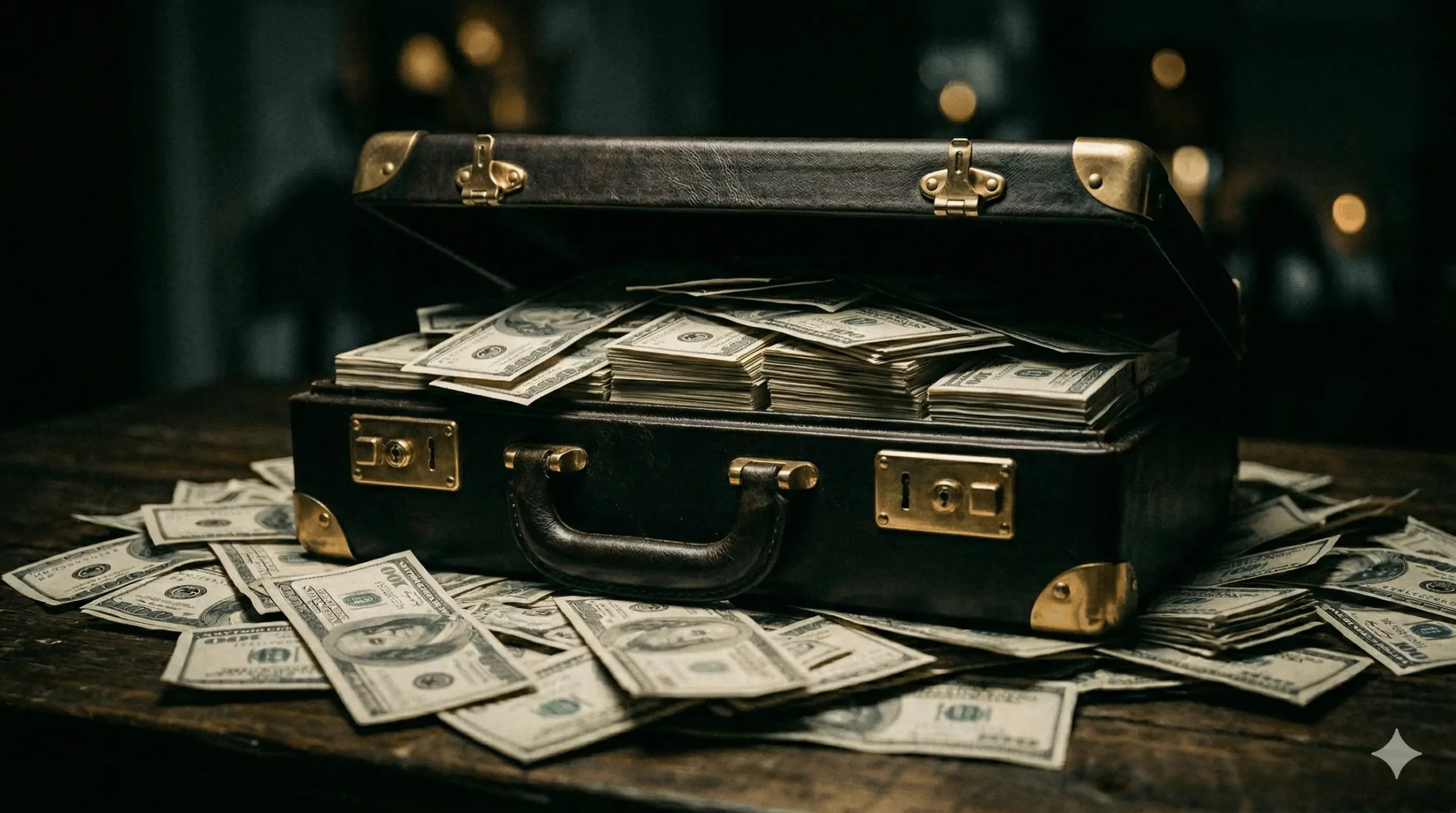 Fajos de billetes junto a un cinturón de campeonato de UFC, representando los salarios y ganancias de los peleadores de artes marciales mixtas